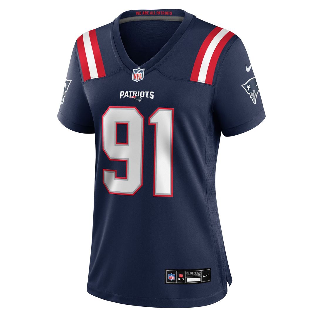 Elijah Ponder New England Patriots Nike Women's Team Game Jersey -  Navy