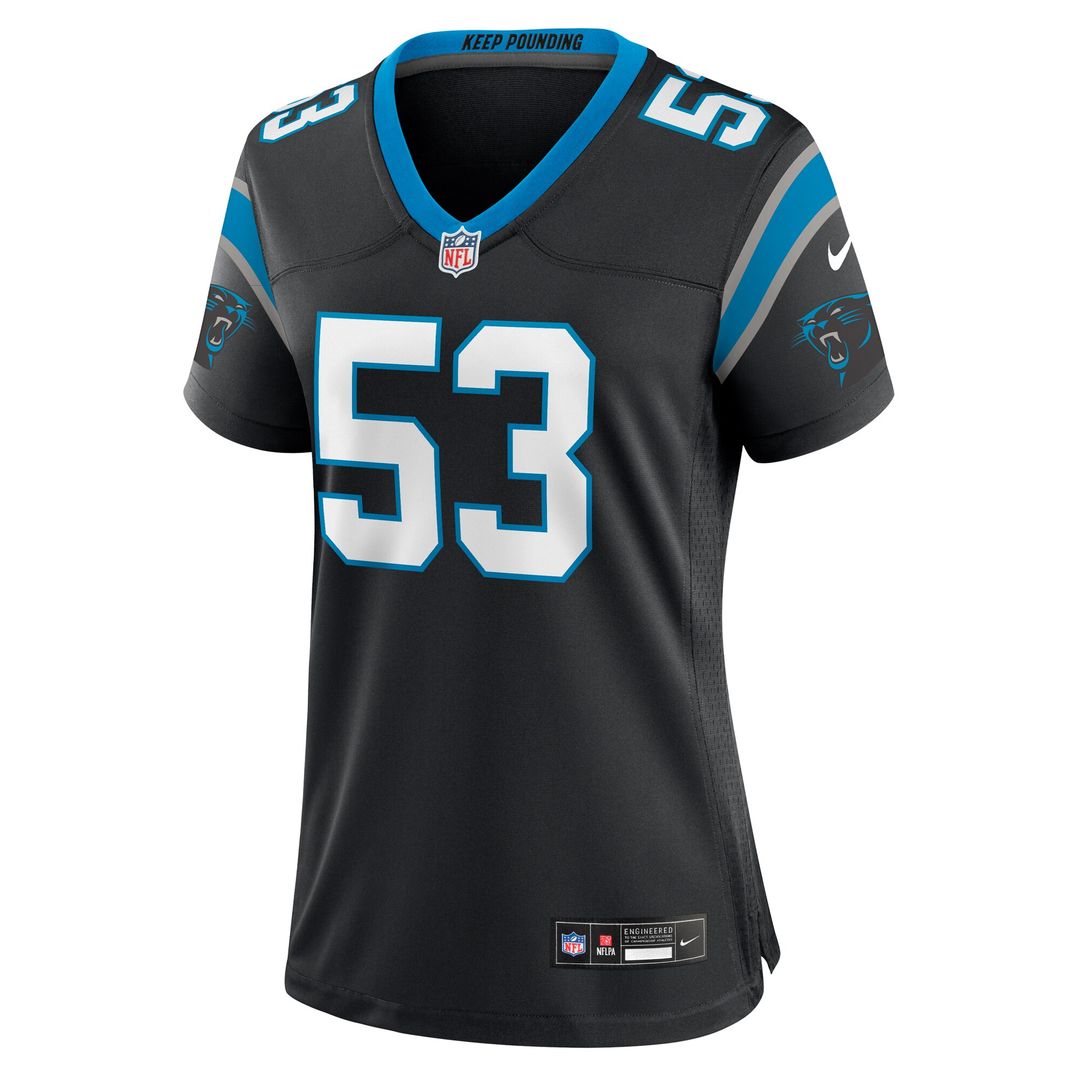 Claudin Cherelus Carolina Panthers Nike Women's Team Game Jersey -  Black