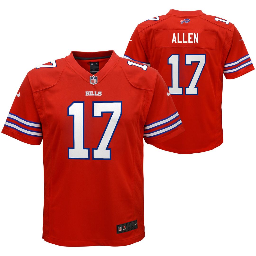 Josh Allen Buffalo Bills Nike Youth Game Jersey - Red