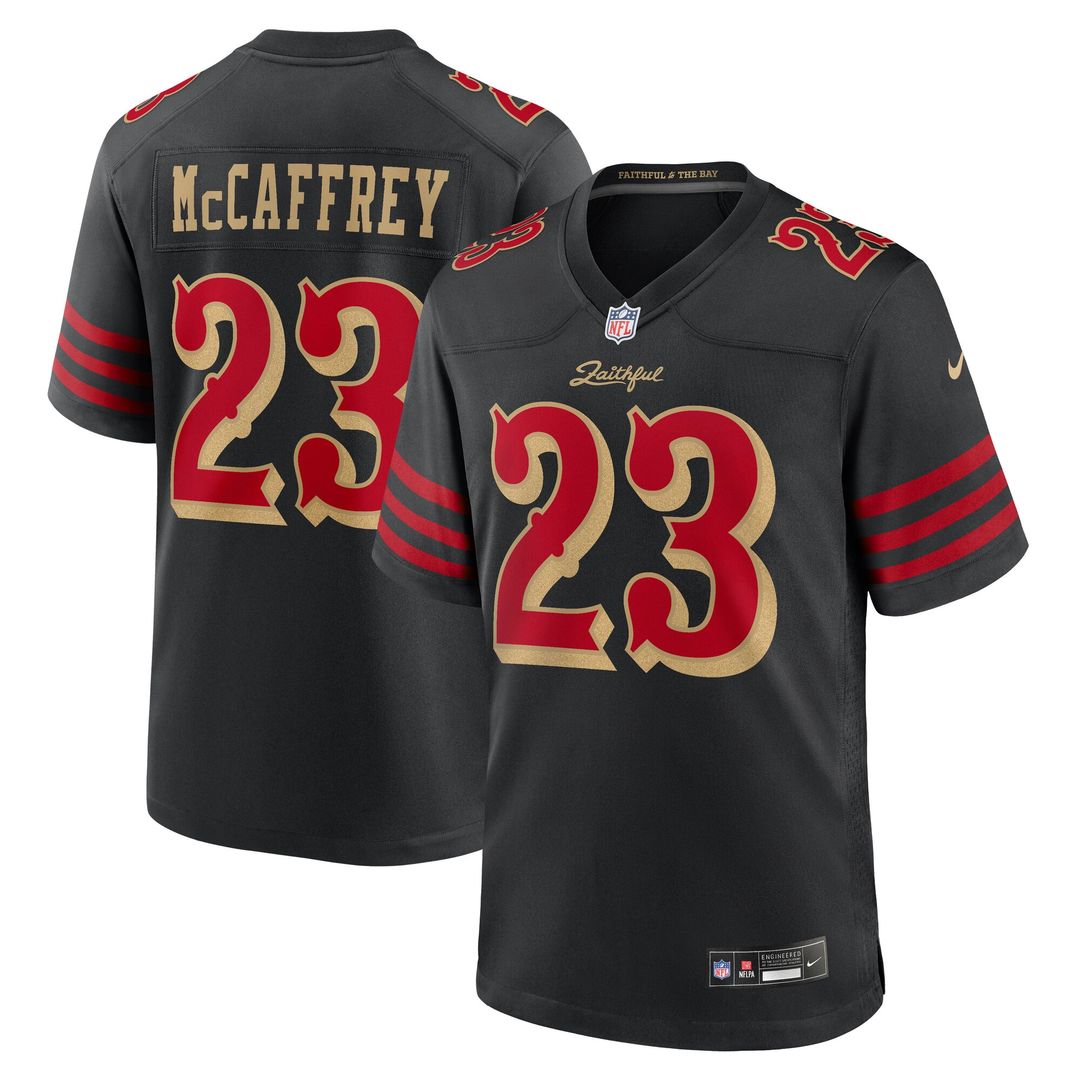 Christian McCaffrey San Francisco 49ers Nike 2025 Rivalries Collection Game Jersey - Black