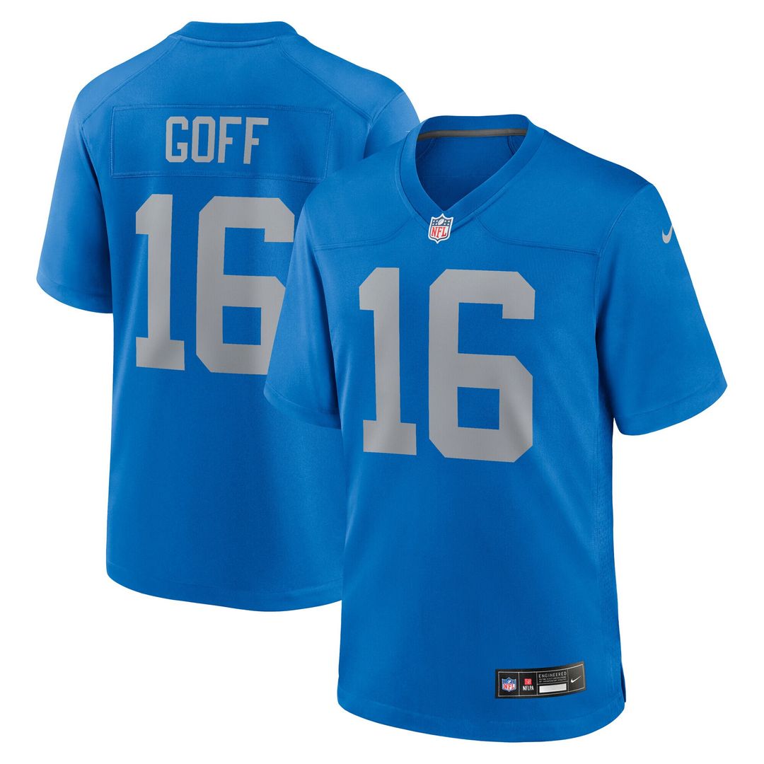 Jared Goff Detroit Lions Nike Alternate Game Jersey -  Blue