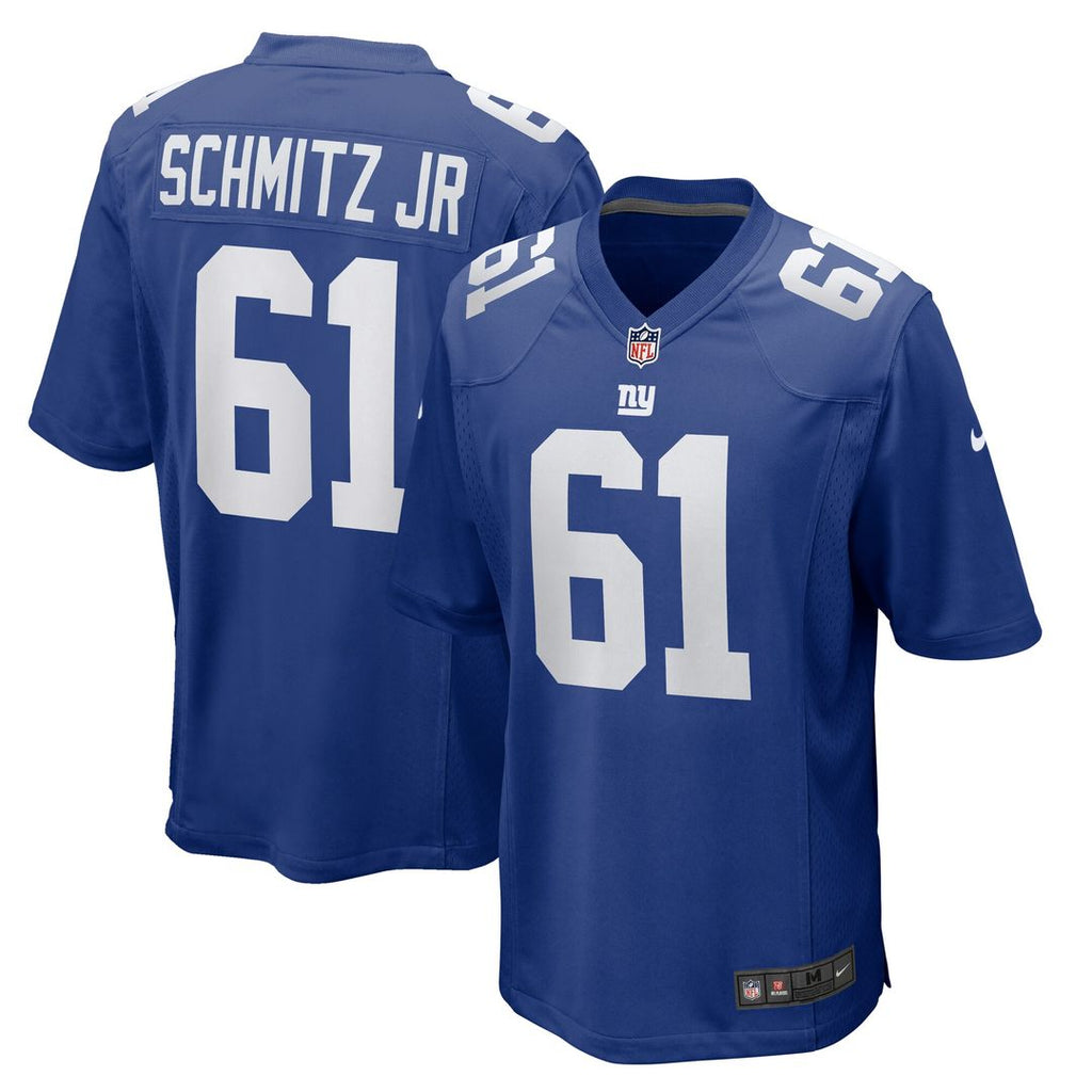 John Michael Schmitz Jr. New York Giants Nike Team Game Jersey -  Royal