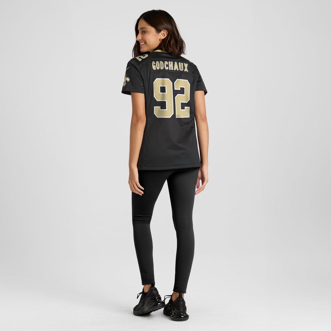 Davon Godchaux New Orleans Saints Nike Women's Team Game Jersey -  Black
