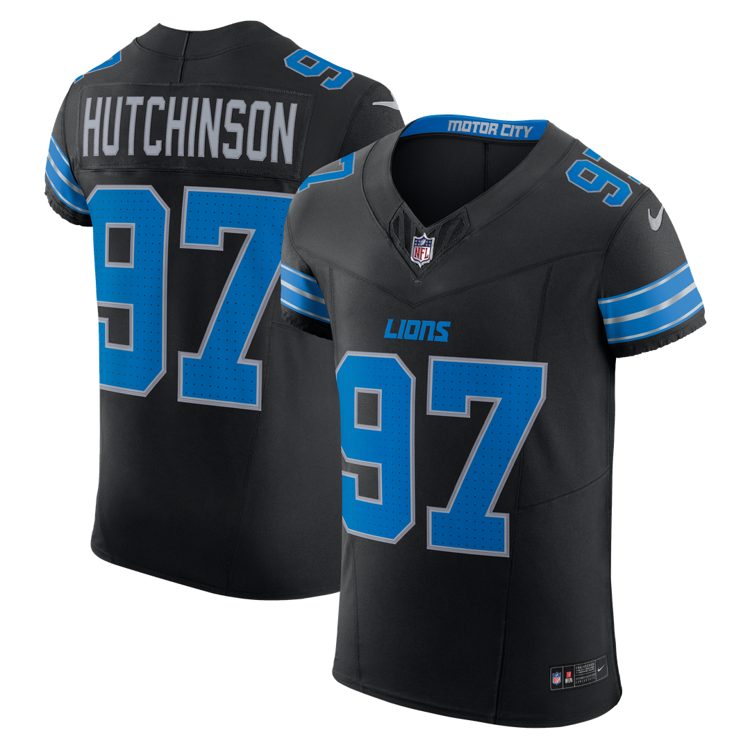 Aidan Hutchinson Detroit Lions Nike Alternate Vapor F.U.S.E. Elite Jersey - Black