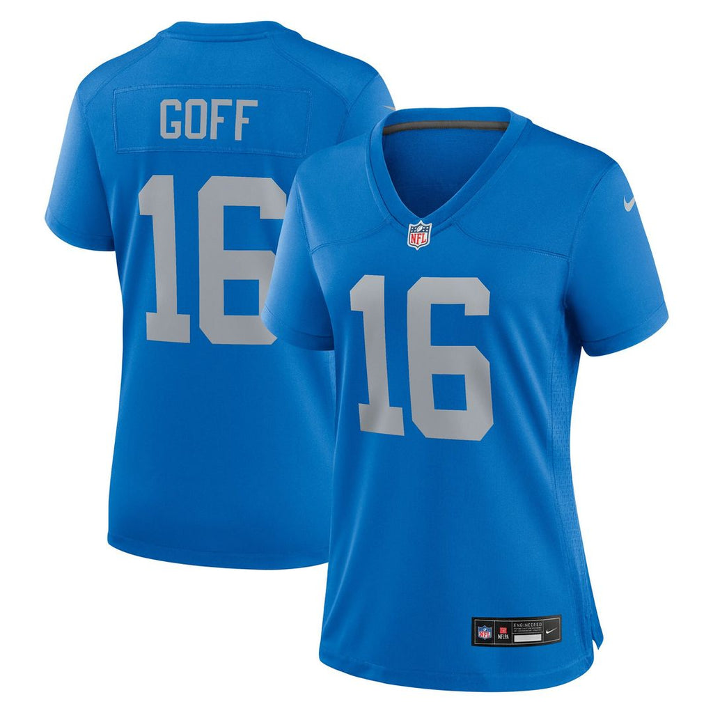Jared Goff Detroit Lions Nike Women's Alternate Game Jersey - Blue