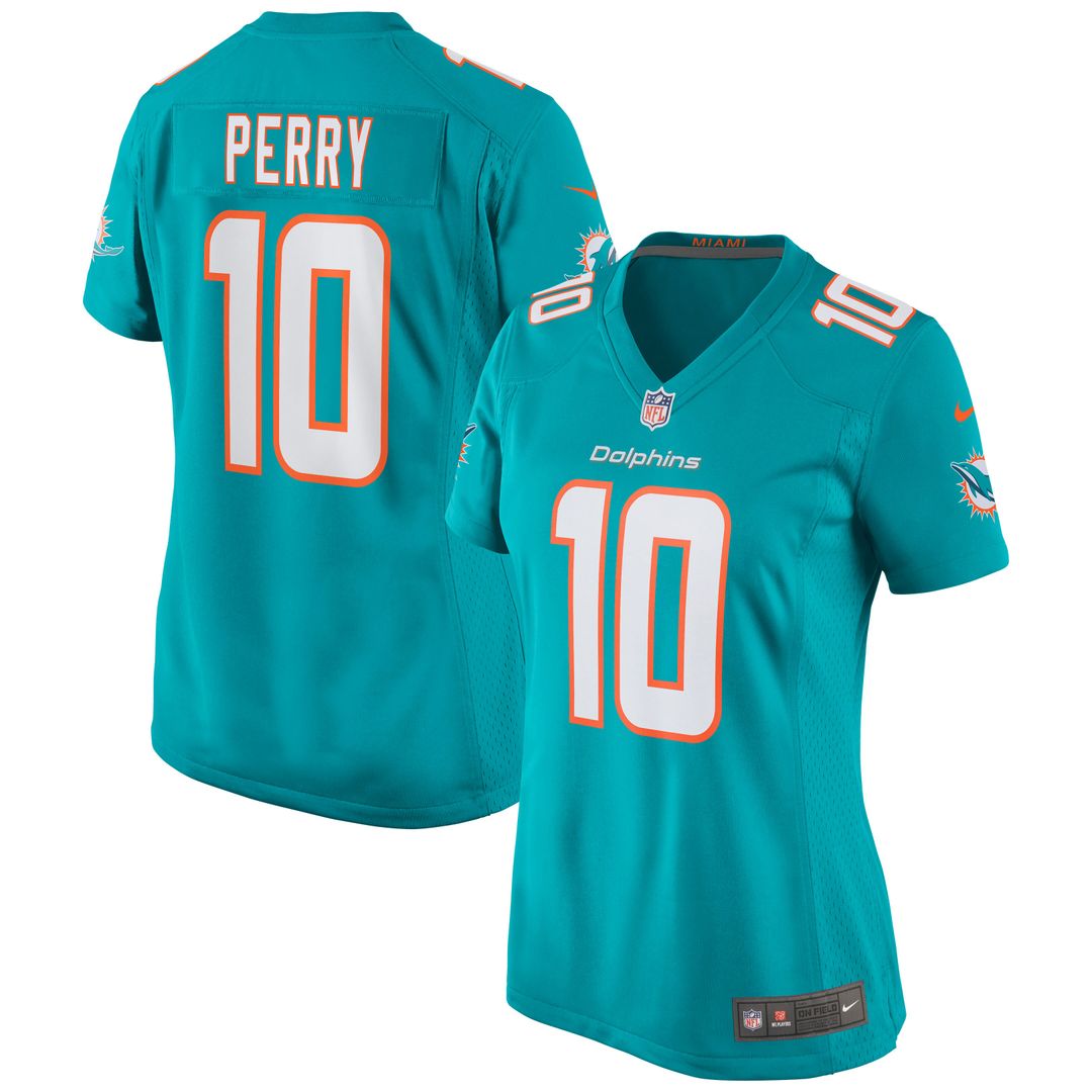 Malcolm Perry Miami Dolphins Nike Women's Game Jersey - Aqua