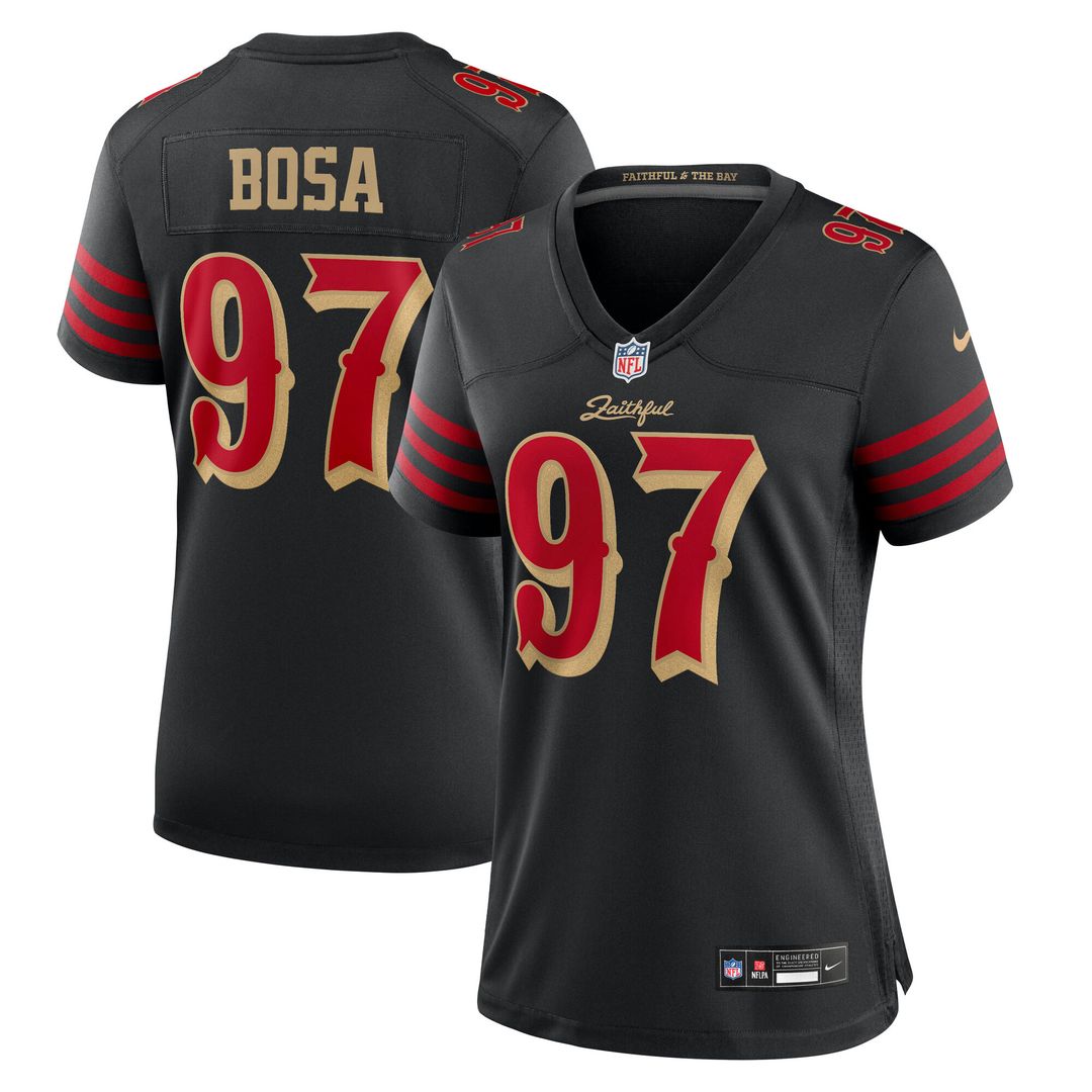 Nick Bosa San Francisco 49ers Nike Women's 2025 Rivalries Collection Game Jersey - Black