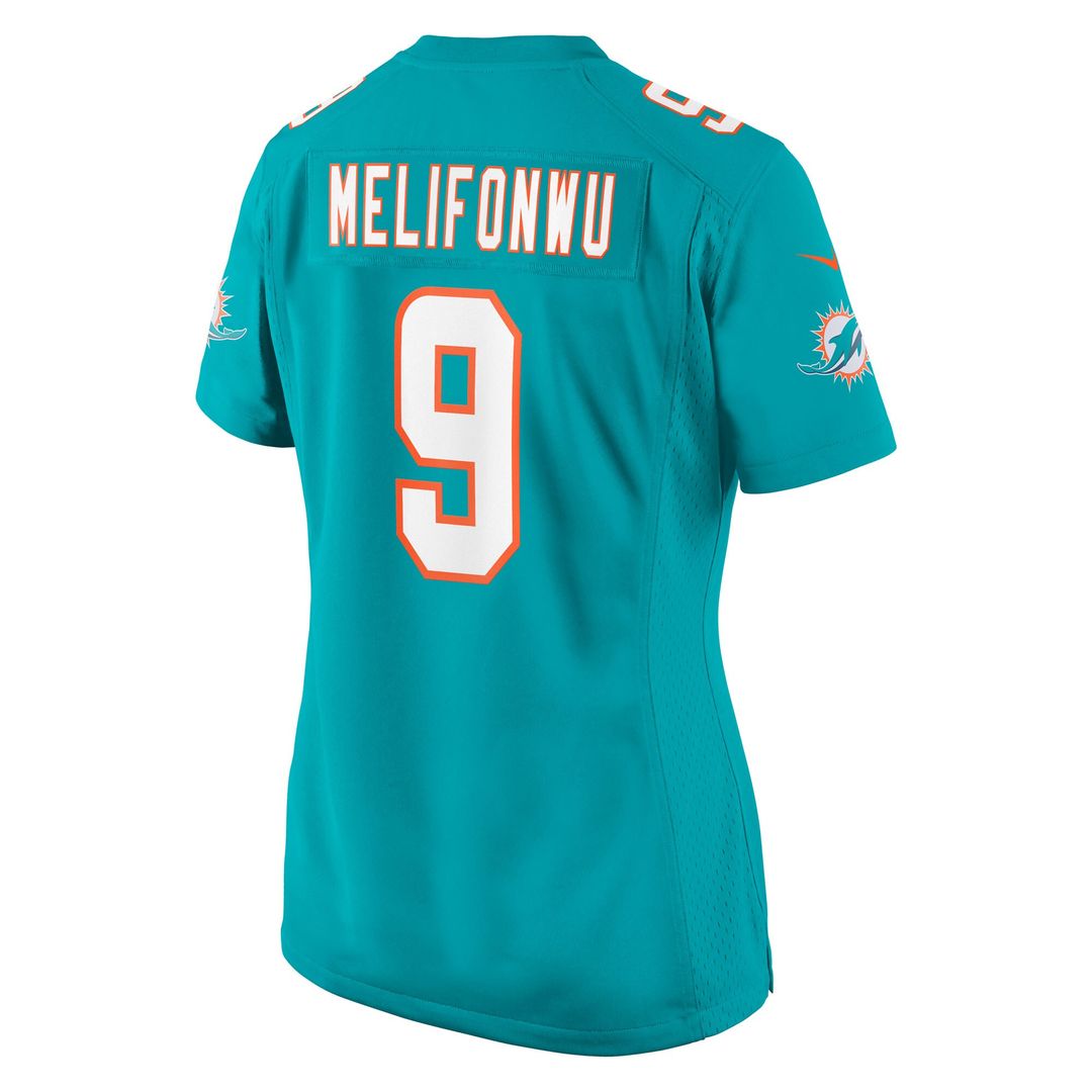 Ifeatu Melifonwu Miami Dolphins Nike Women's Team Game Jersey -  Aqua