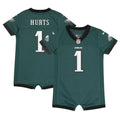 Jalen Hurts Philadelphia Eagles Nike Newborn & Infant Game Romper Jersey - Midnight Green