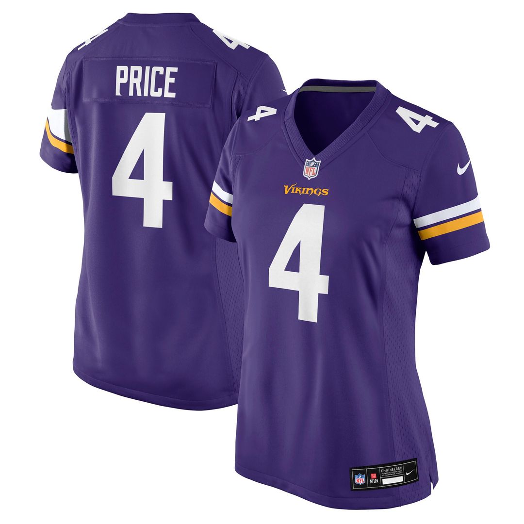 Myles Price Minnesota Vikings Nike Women's Team Game Jersey -  Purple