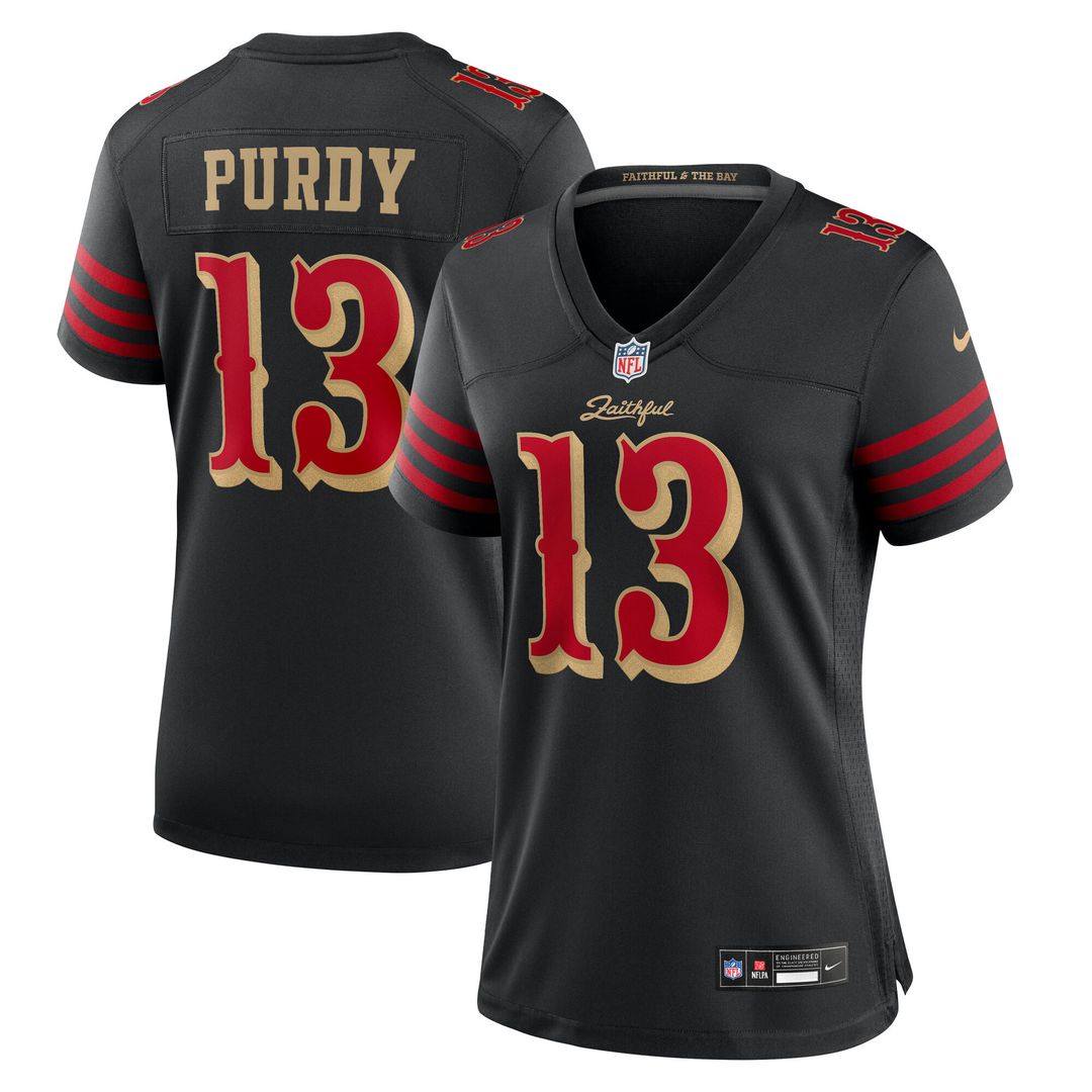 Brock Purdy San Francisco 49ers Nike Women's 2025 Rivalries Collection Game Jersey - Black