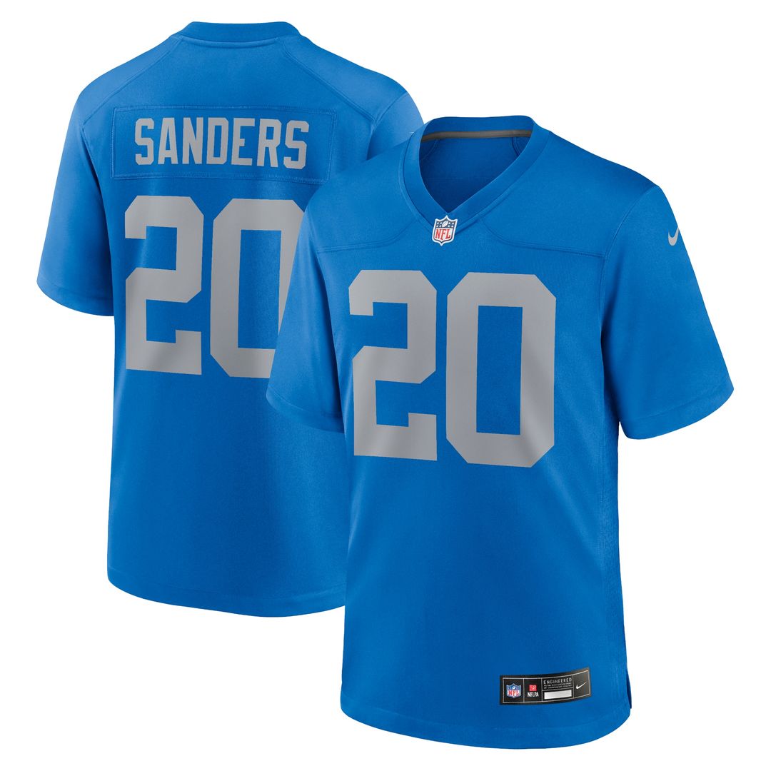 Barry Sanders Detroit Lions Nike Alternate Game Jersey -  Blue