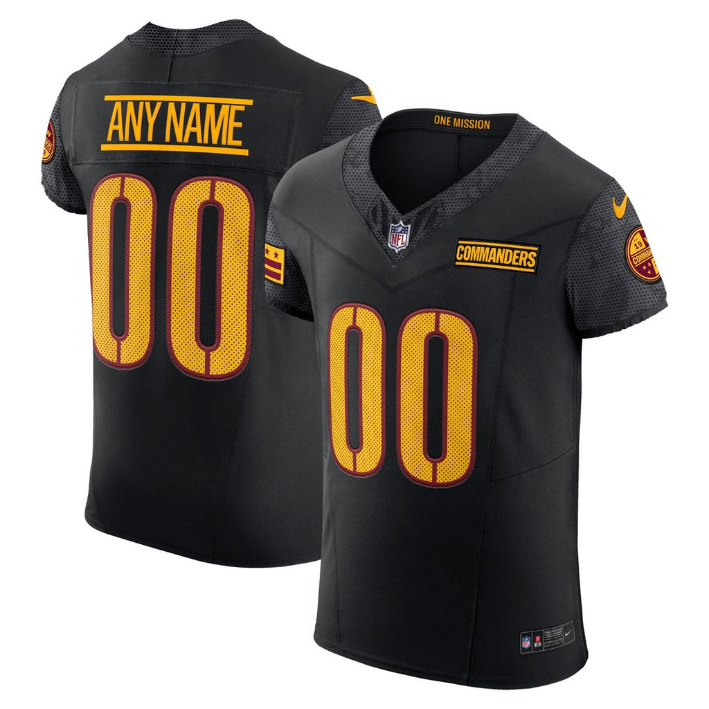 Washington Commanders Nike Alternate Vapor F.U.S.E. Elite Custom Jersey - Black