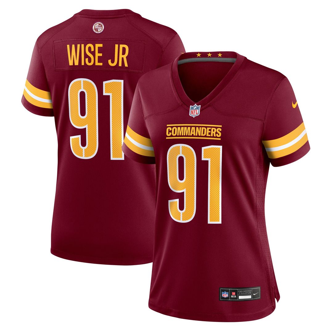 Deatrich Wise Jr. Washington Commanders Nike Women's Team Game Jersey -  Burgundy