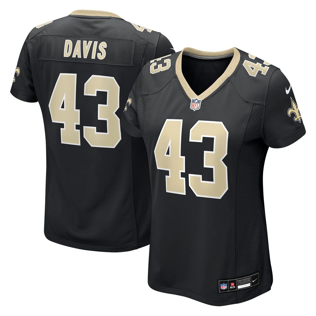 Michael Davis New Orleans Saints Nike Women's Team Game Jersey -  Black