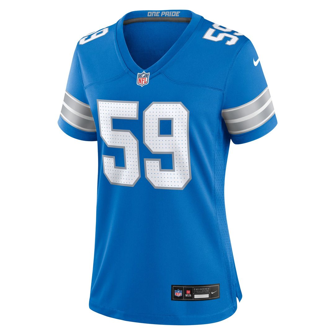 Giovanni Manu Detroit Lions Nike Women's Team Game Jersey -  Blue