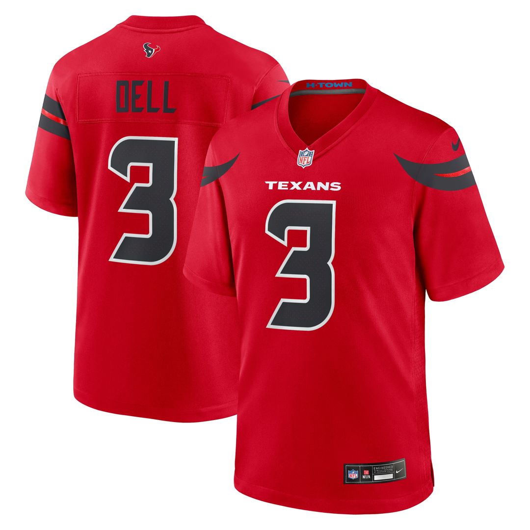 Tank Dell Houston Texans Nike Alternate Game Jersey -  Red