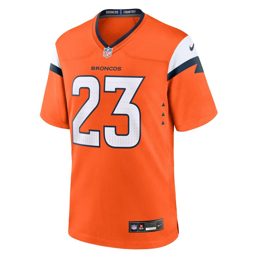 Jahdae Barron Denver Broncos Nike Team Game Jersey -  Orange