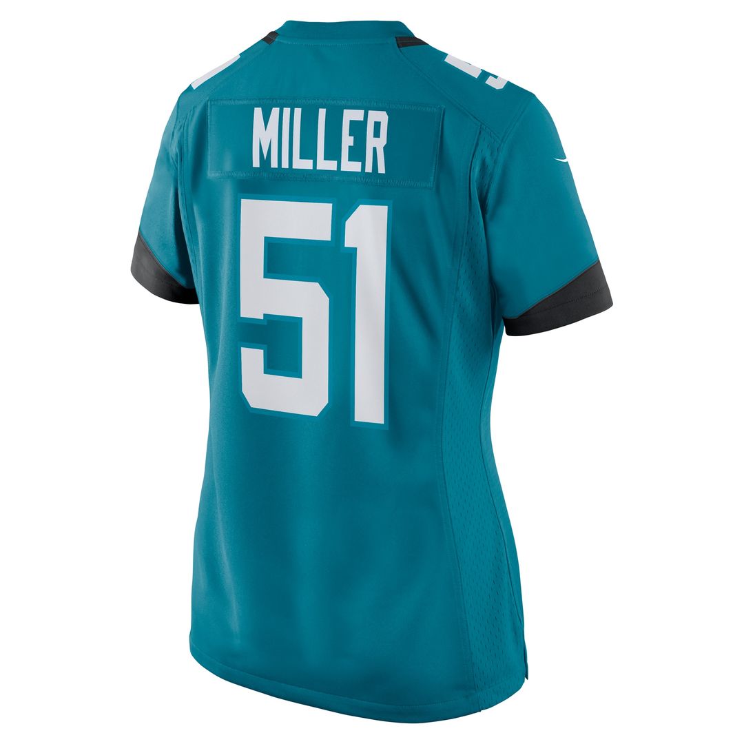 Ventrell Miller Jacksonville Jaguars Nike Women's  Game Jersey -  Teal