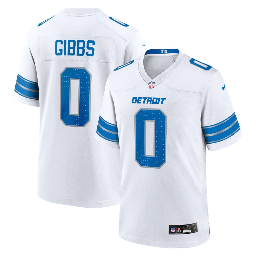 Jahmyr Gibbs Detroit Lions Nike Game Player Jersey - White
