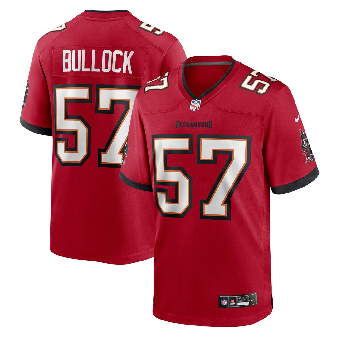 John Bullock Tampa Bay Buccaneers Nike Team Game Jersey -  Red
