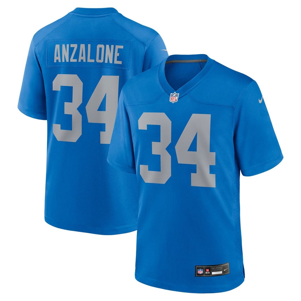 Alex Anzalone Detroit Lions Nike Alternate Game Jersey -  Blue