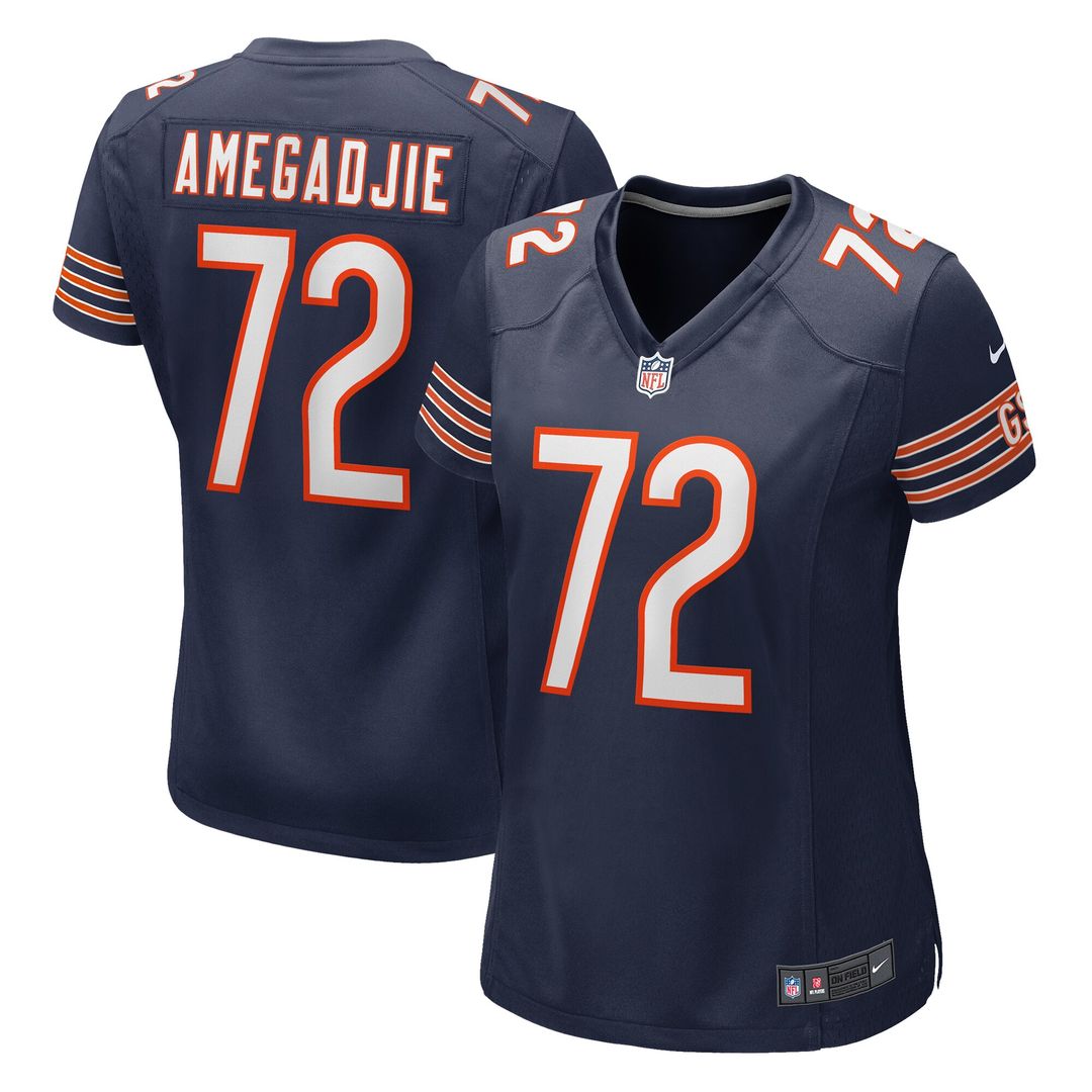 Kiran Amegadjie Chicago Bears Nike Women's  Game Jersey -  Navy