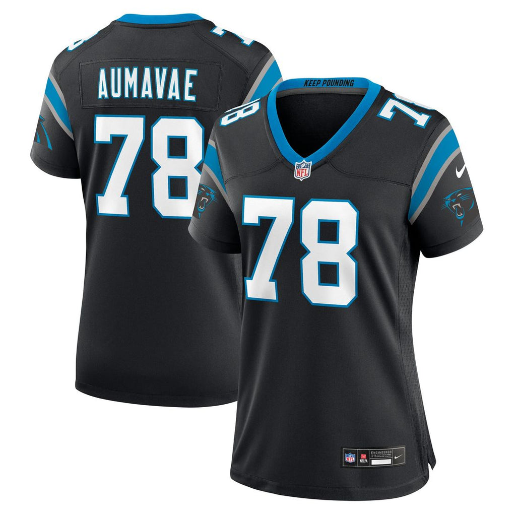 Popo Aumavae Carolina Panthers Nike Women's Team Game Jersey -  Black