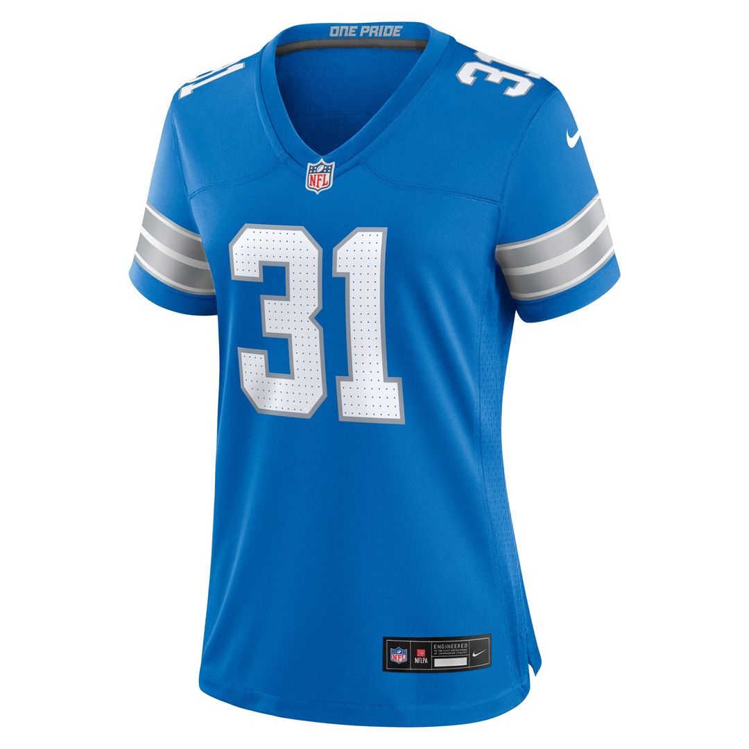 Kerby Joseph Detroit Lions Nike Women's Team Game Jersey -  Blue
