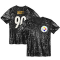 T.J. Watt Pittsburgh Steelers Women's Player Name & Number V-Neck Fashion Jersey - Black