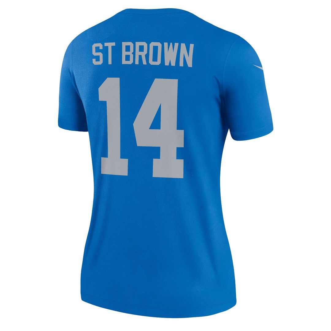 Amon-Ra St. Brown Detroit Lions Nike Women's Alternate Legend Player Performance Top -  Blue