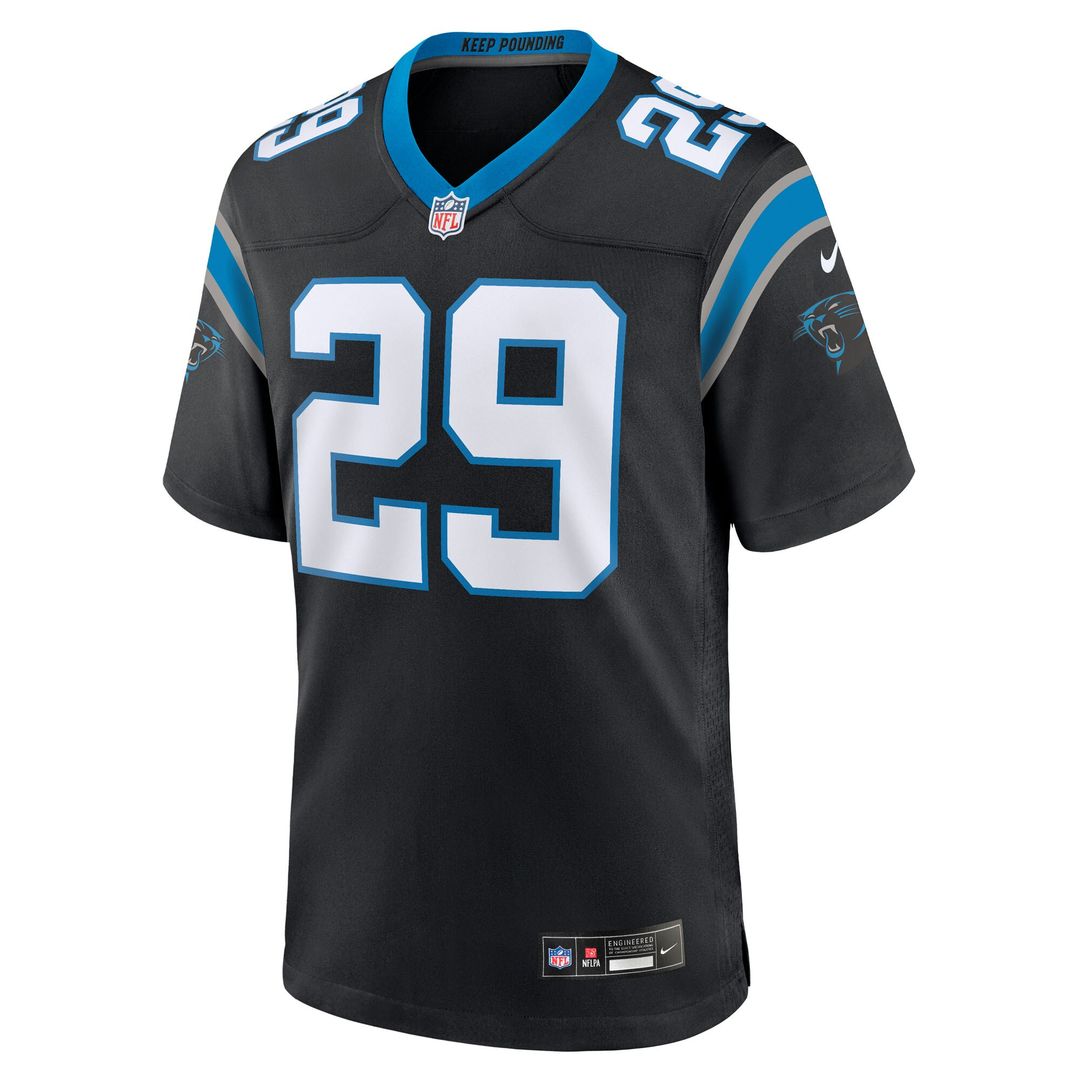 Akayleb Evans Carolina Panthers Nike Team Game Jersey -  Black