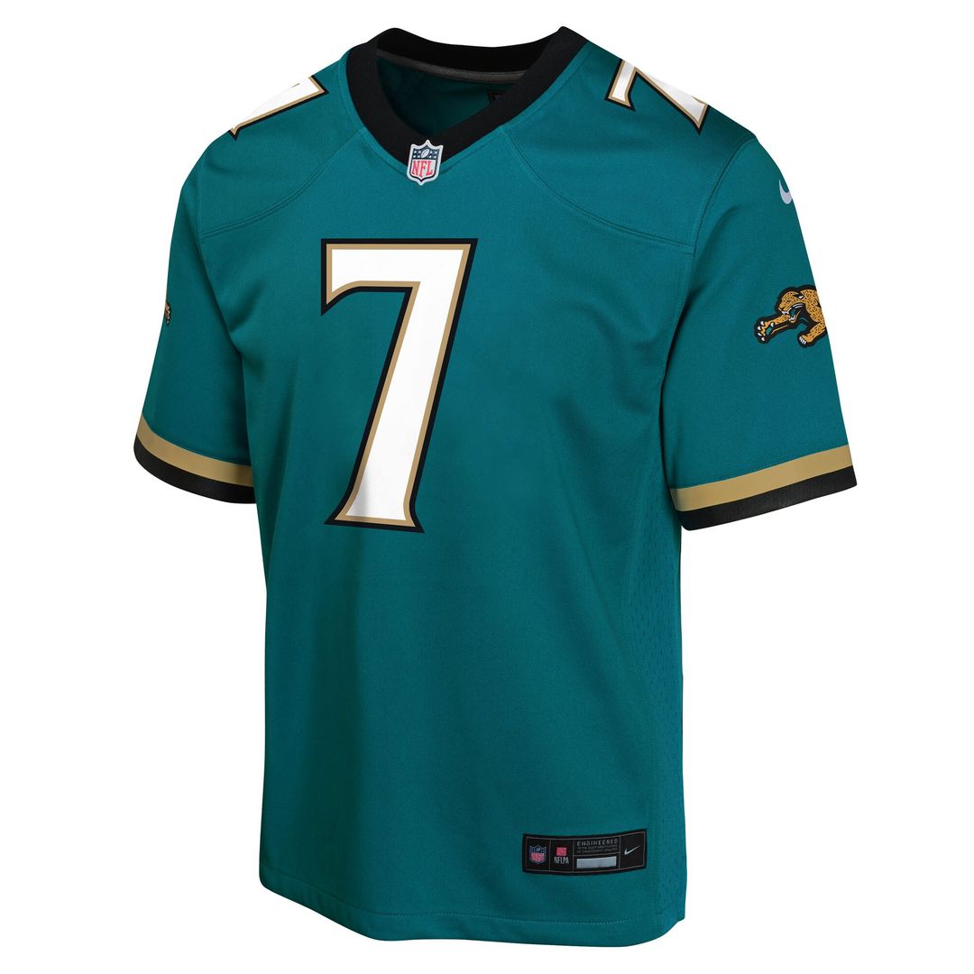 Brian Thomas Jr. Jacksonville Jaguars Nike Youth Alternate 2 Prowler Throwback Game Jersey - Teal
