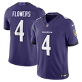 Zay Flowers Baltimore Ravens Nike Vapor F.U.S.E. Stitched Limited Jersey - Purple